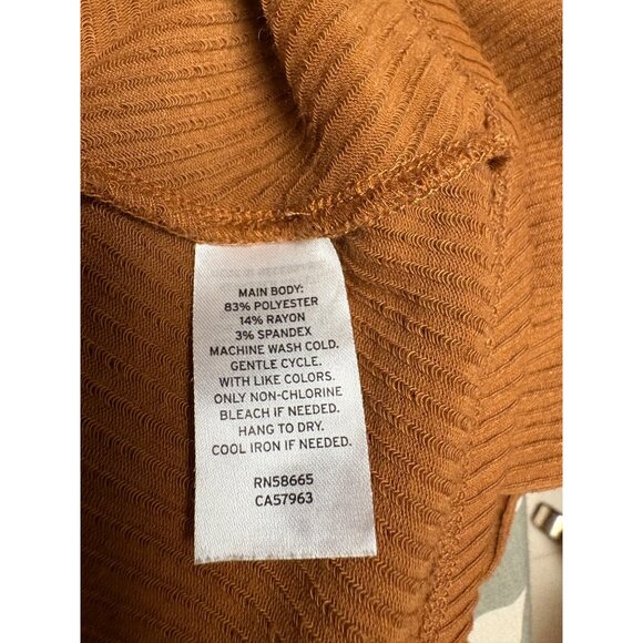 BP. Womens Ribbed Sleeveless Swing Dress 3X Brown Polyester Blend Tank Dress - Picture 5 of 5